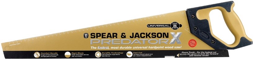 SPEAR & JACKSON - HARDPOINT SAW - 22'' X 8 TPI - FLEAM TEETH